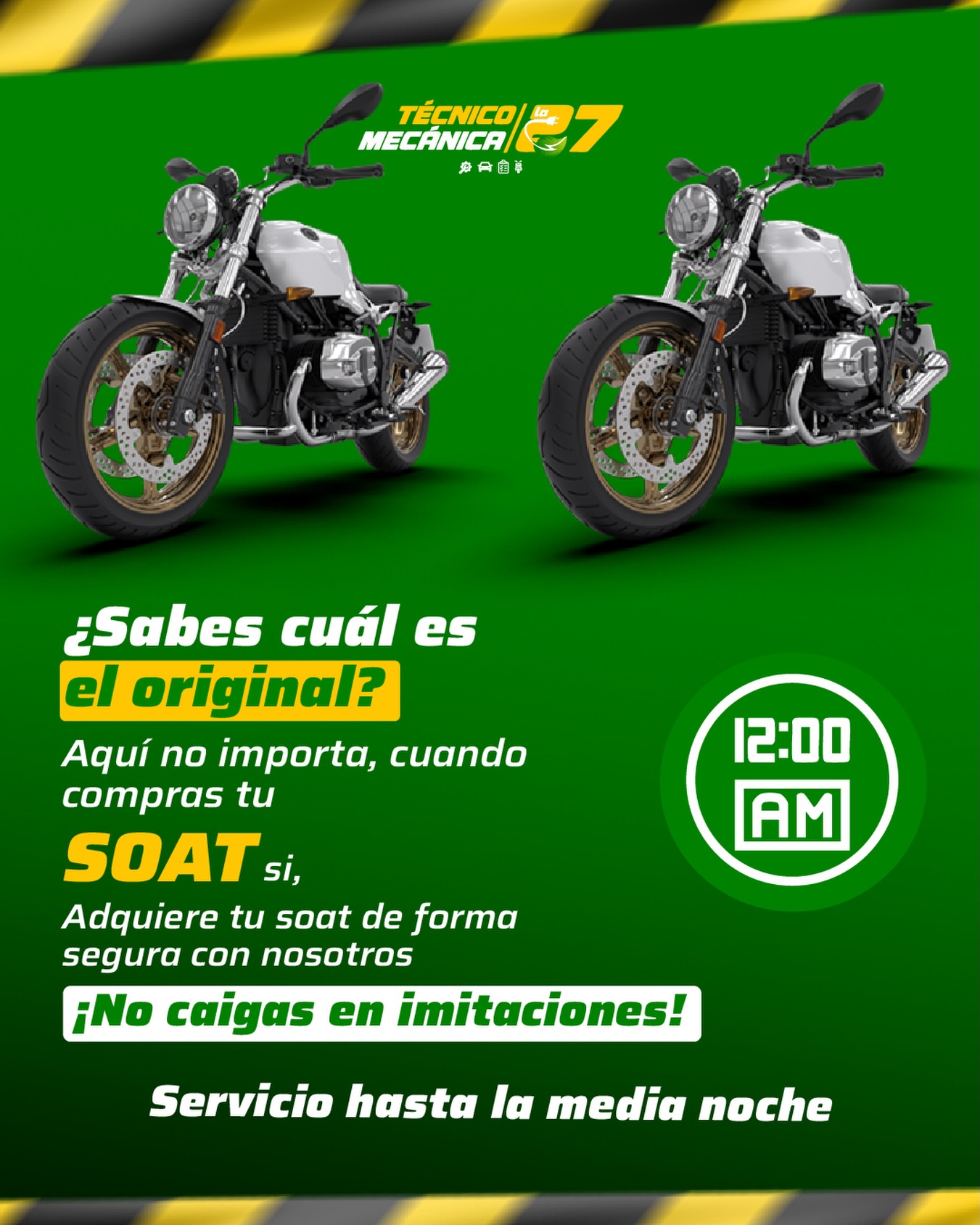 🏍️⚠️ ¿Original o imitación?

Con el SOAT no se juega… tu seguridad es primero 🚨

En Técnico Mecánica La 27 te garantizamos un proceso seguro, confiable y rápido ✅

🕛 Atendemos hasta la media noche
Para que no tengas excusas y salgas tranquilo

💥 No caigas en imitaciones.

📍 Cra 27 #48-58 Barrio Sotomayor
Frente a Eforsalud

📞 312 2107034 - 6820593

📲 Escríbenos y cotiza tu SOAT hoy mismo

.
.
.
.
.
.
.
.
.
.
.
.
.
.
.
.
.
.
.
.
.
.
.
.
.
.
.
.
.
.
.
.
.
.
.
.

#SOATSeguro #CDA #MotosColombia #TránsitoSeguro La27 Bucaramanga 🏍️